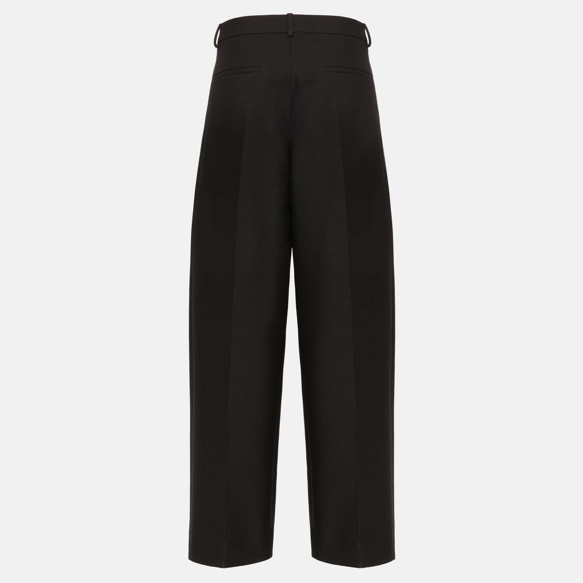 

Valentino Black Wool & Silk Formal Crepe Couture Trouser