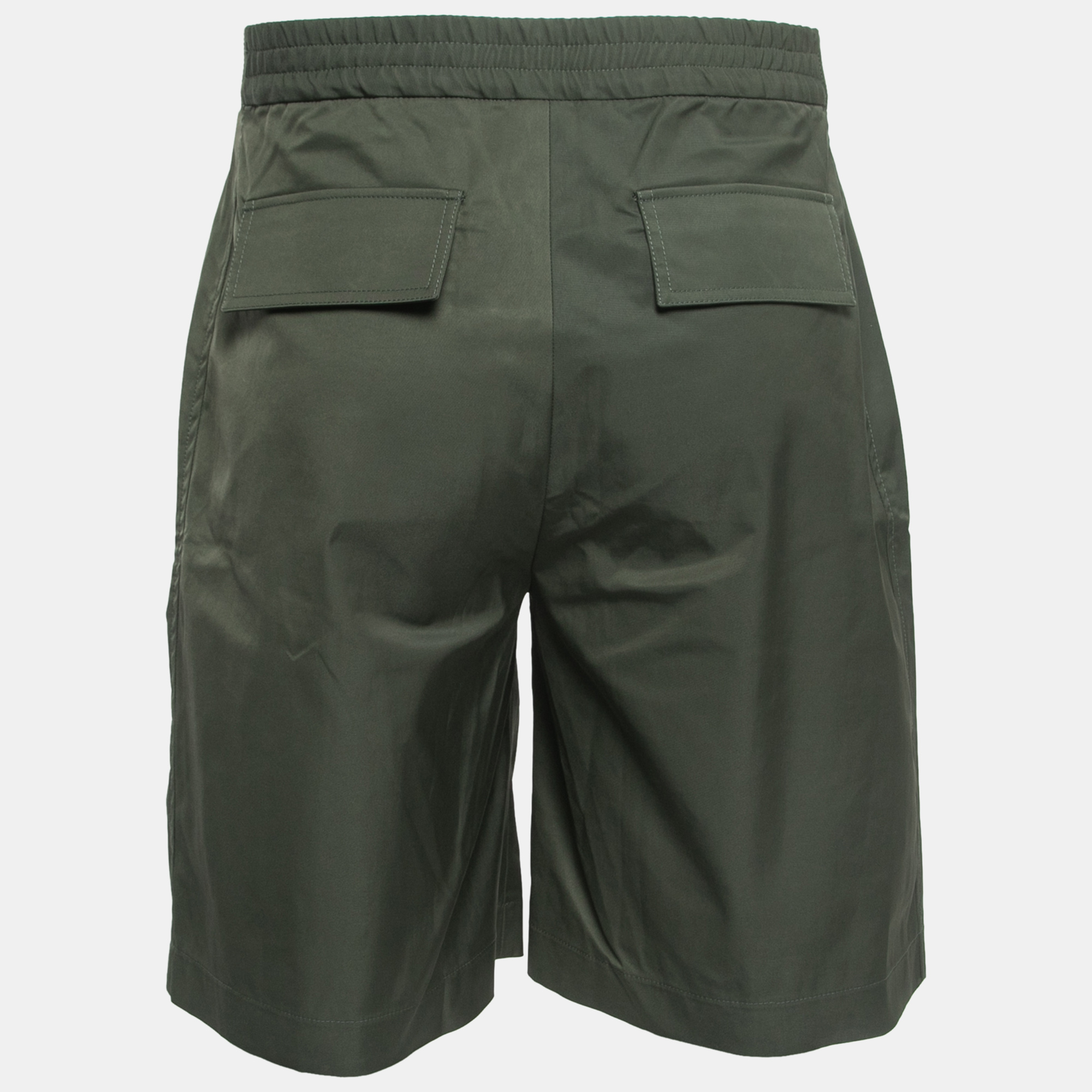 

Valentino Green Synthetic Logo-Patch Shorts