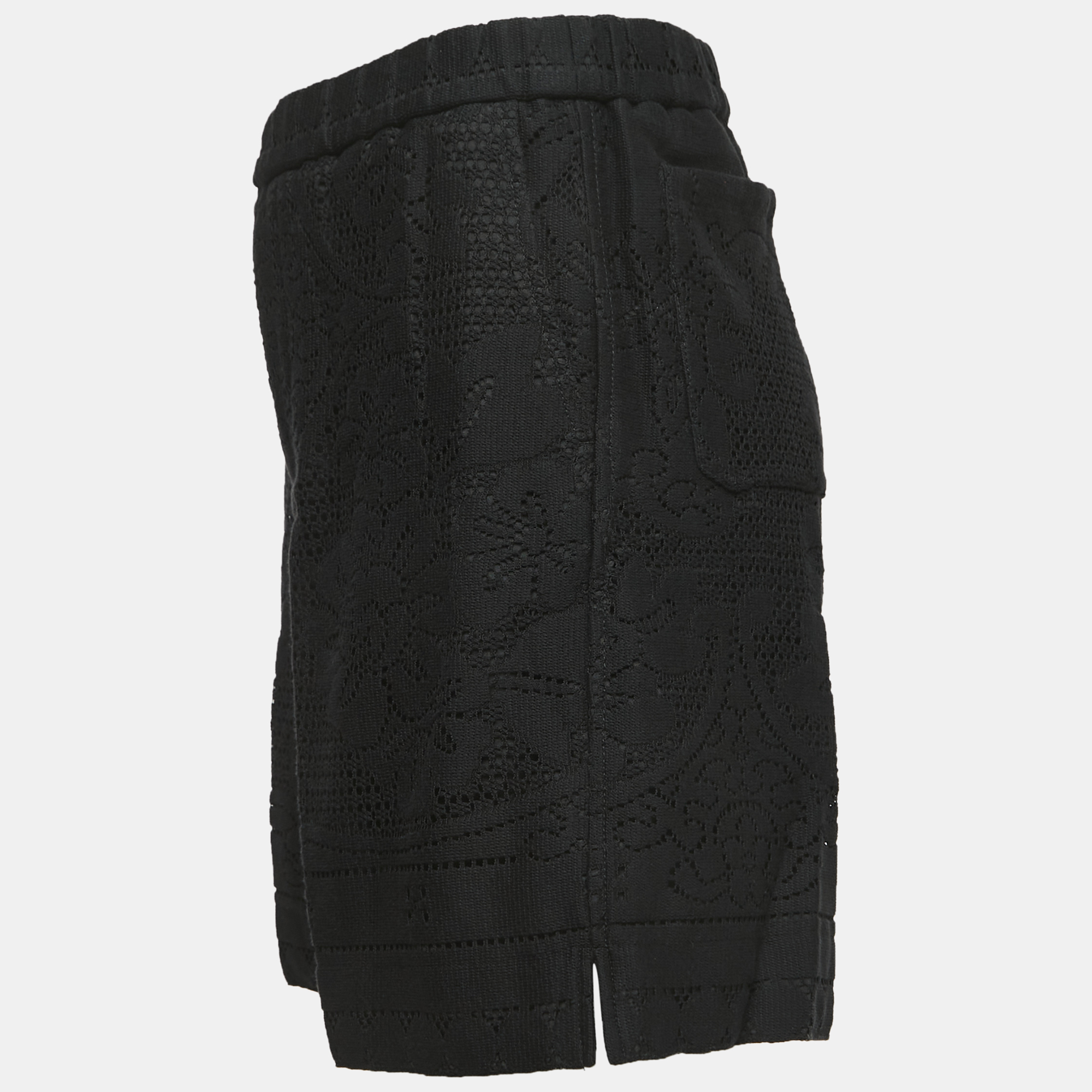 

Valentino Black Lace Elasticized Waist Shorts