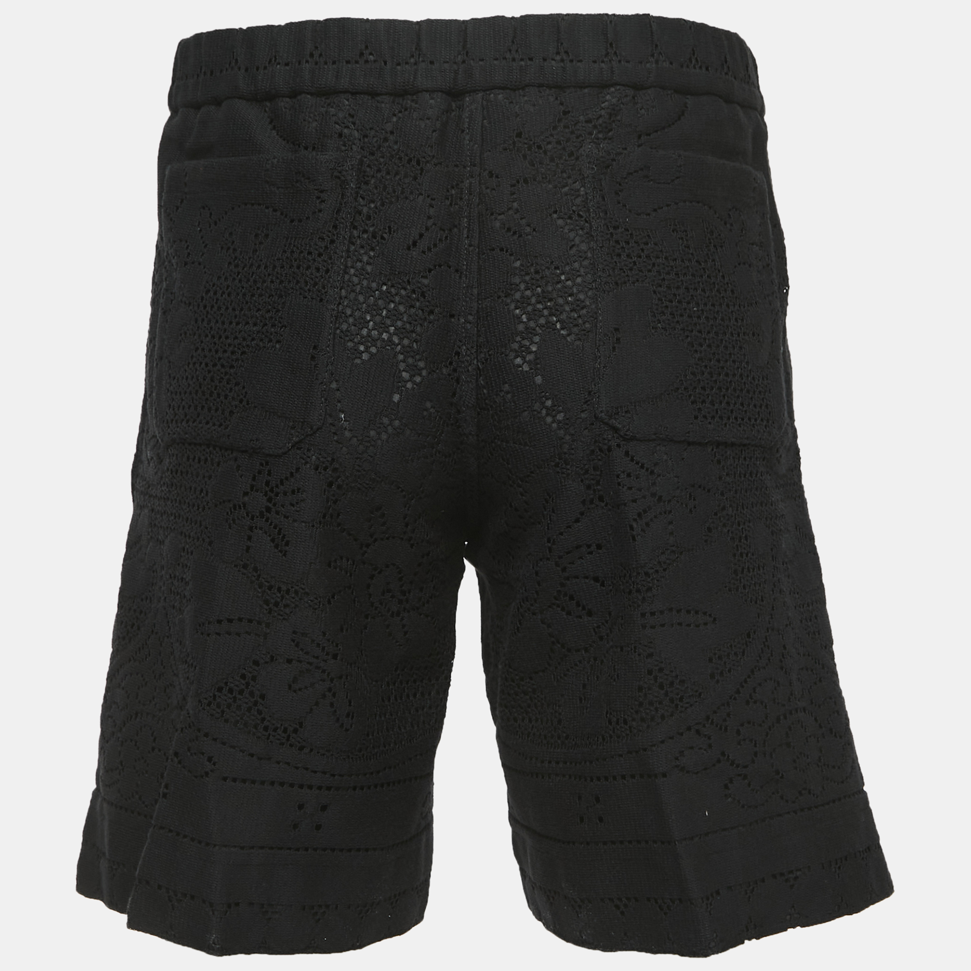 

Valentino Black Lace Elasticized Waist Shorts