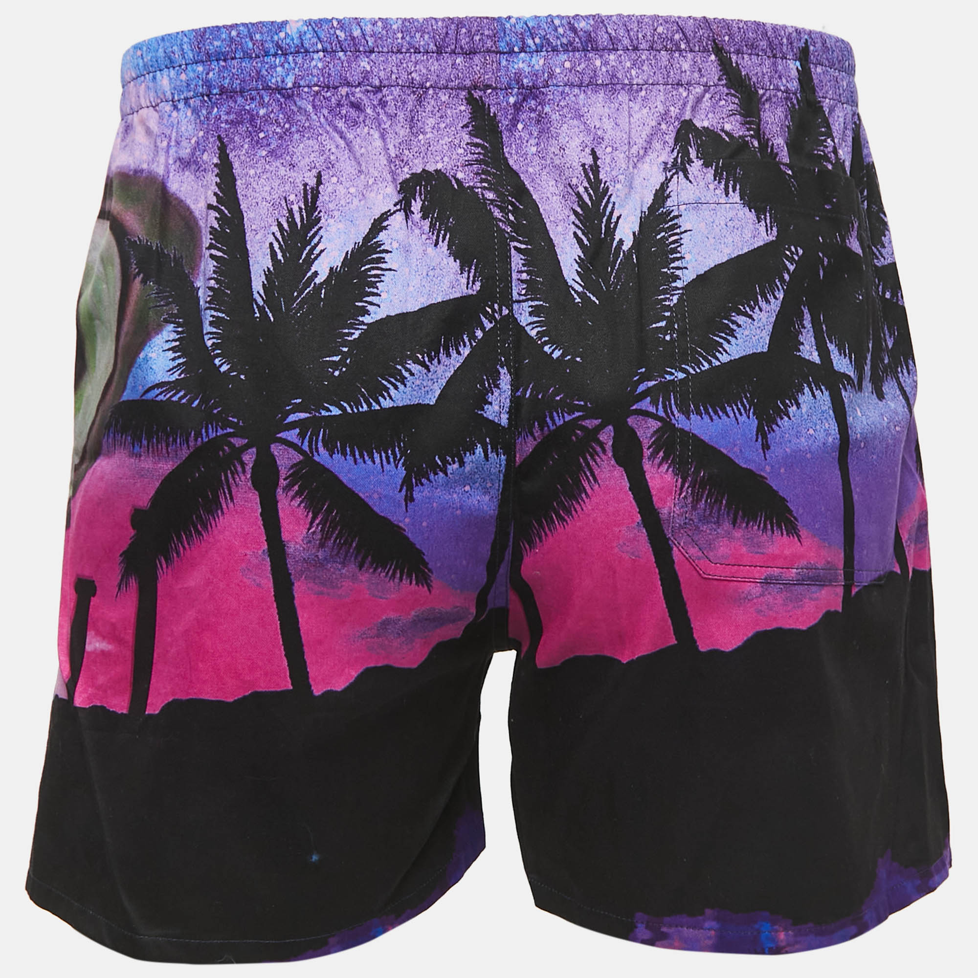 

Valentino Blue Water Sky Print Cotton Shorts