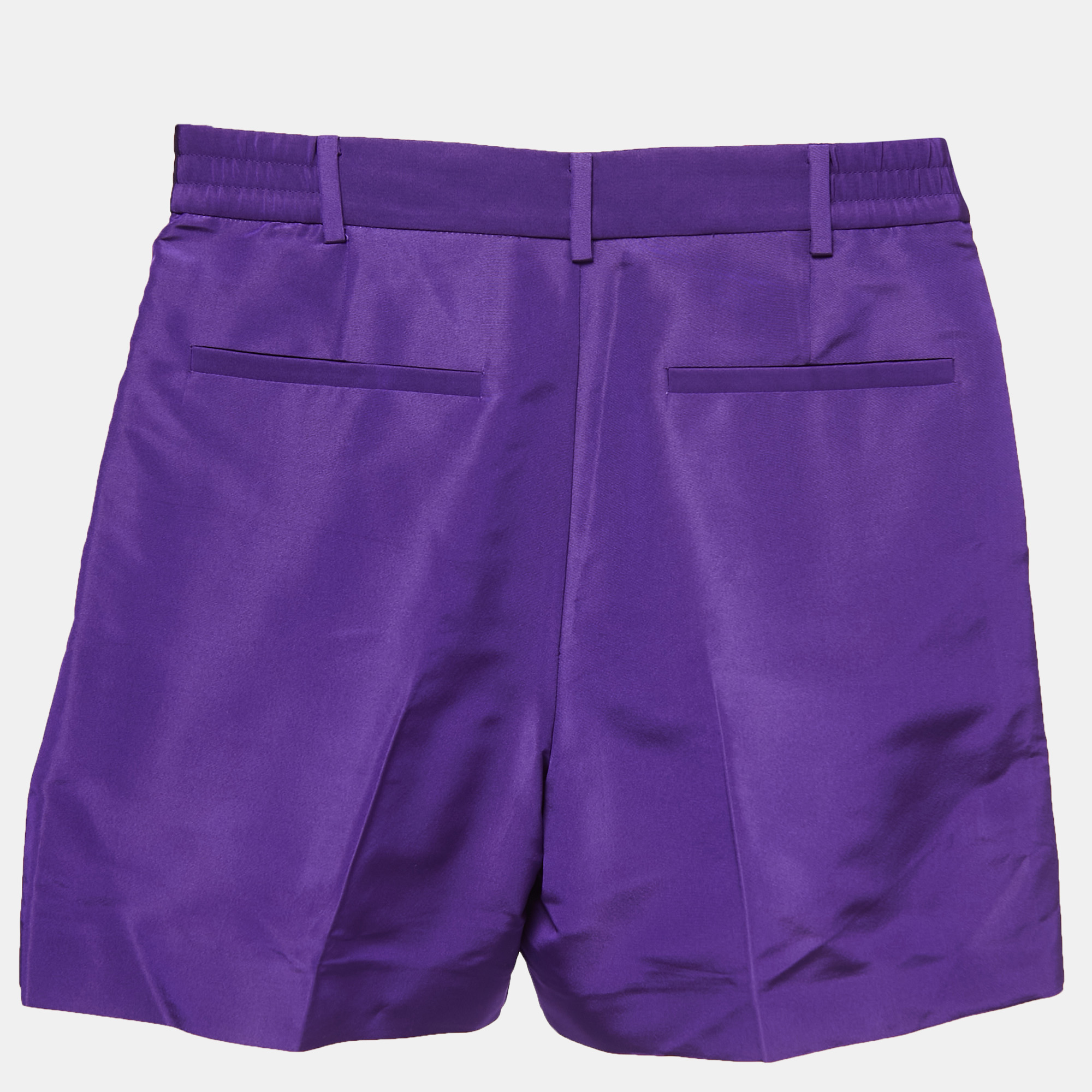 

Valentino Purple Silk Bermuda Shorts