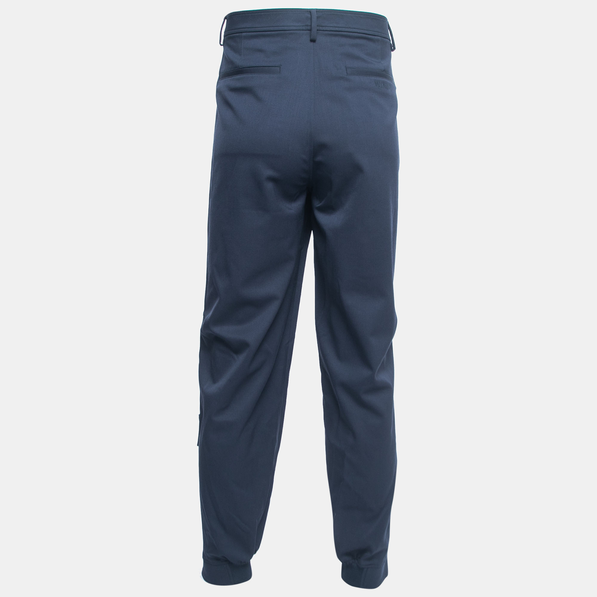 

Valentino Navy Blue Wool Jogger Pants