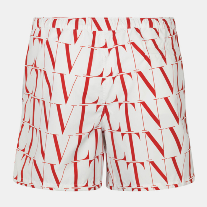 

Valentino White/Red VLTN Times Print Swim Shorts 3XL (IT 56)