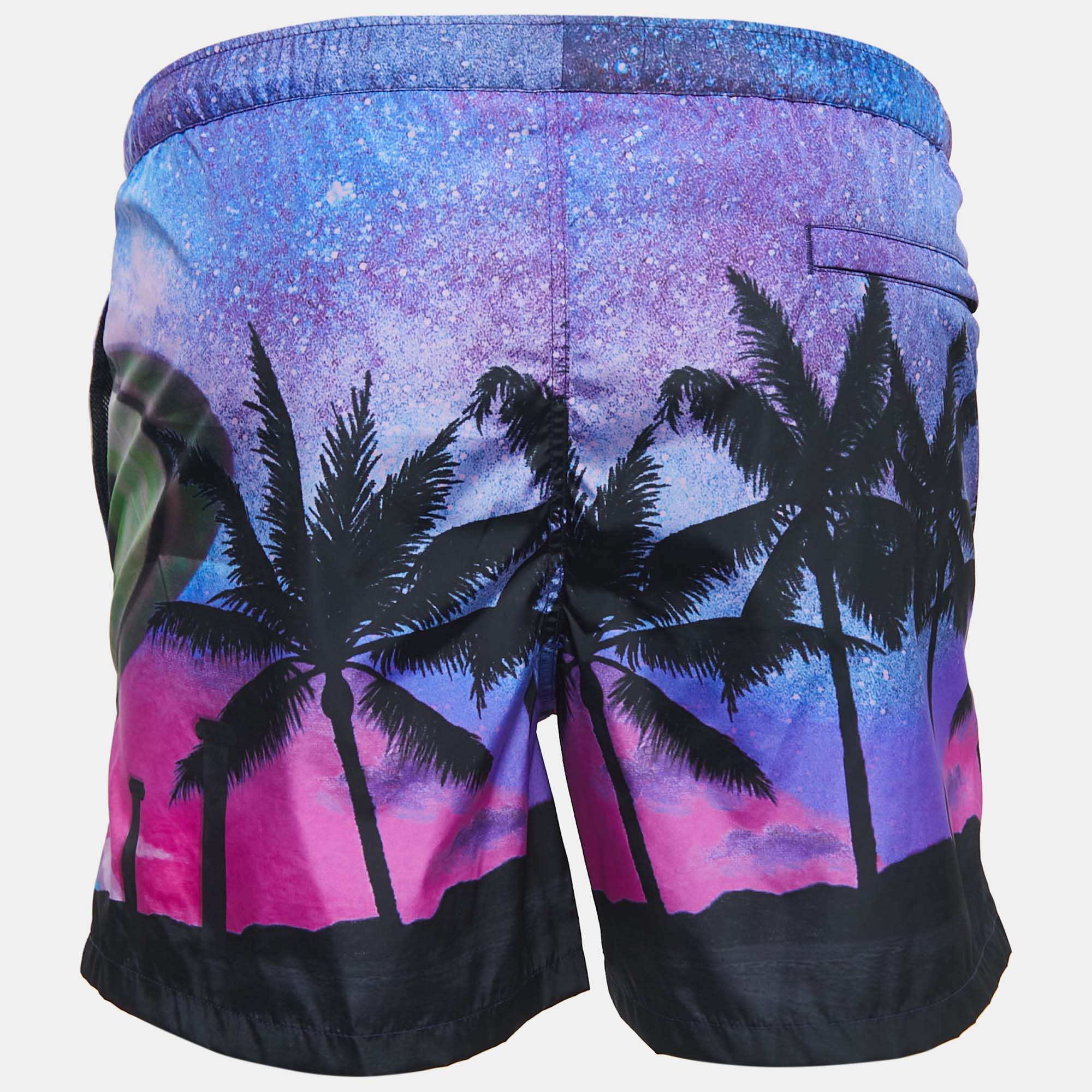 

Valentino Multicolor Water Sky Print Nylon Swim Shorts