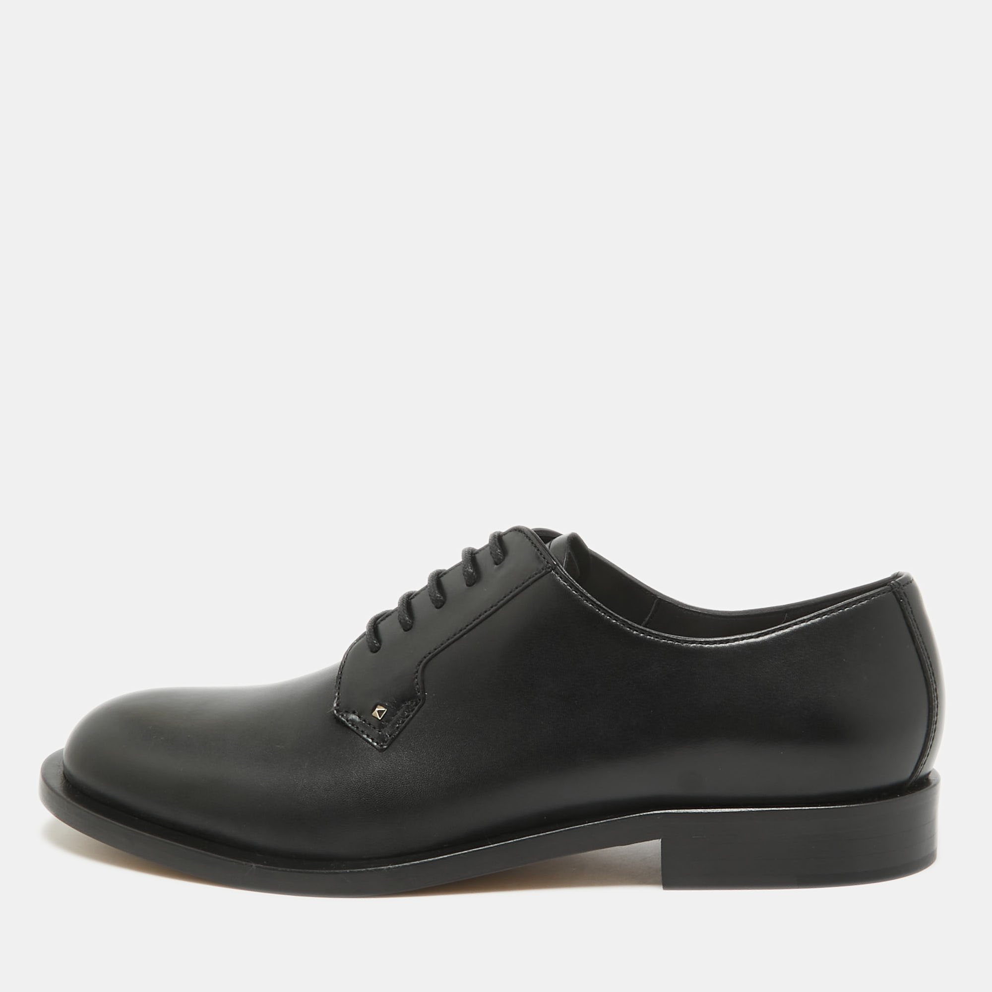 

Valentino Black Leather Lace Up Oxfords Size