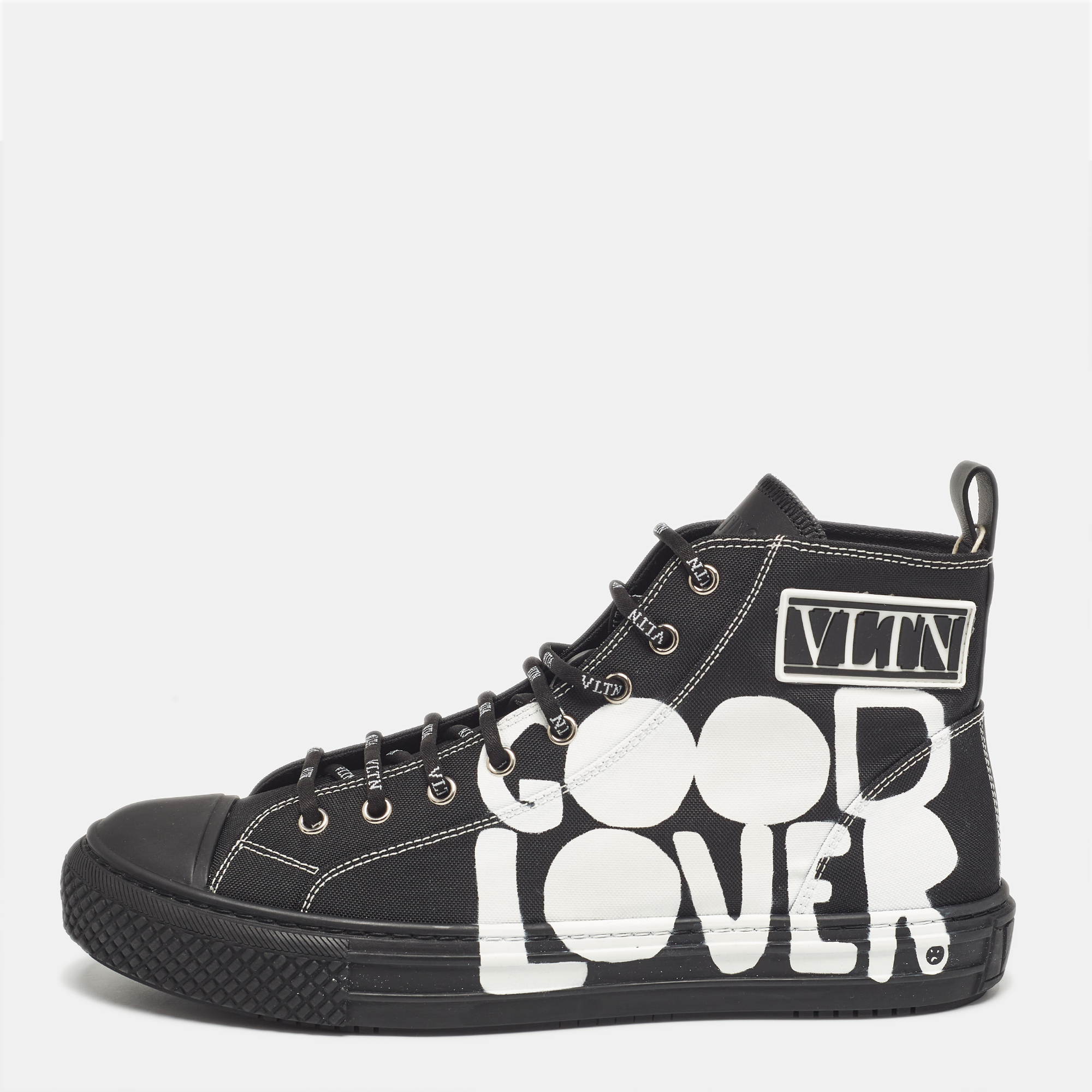 

Valentino Black Canvas Good Lover Giggies Sneakers Size