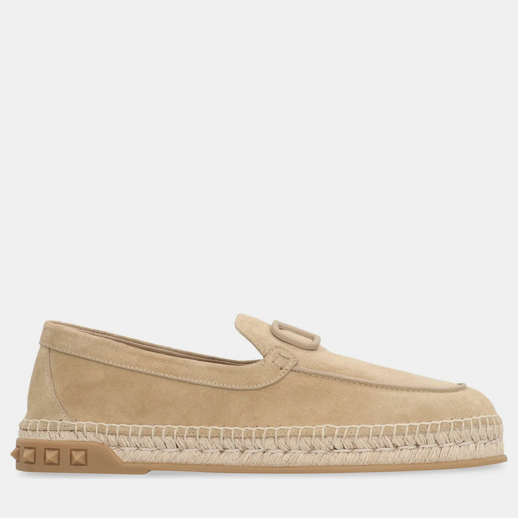 

Valentino Garavani Leisure Flows Suede Espadrilles Beige