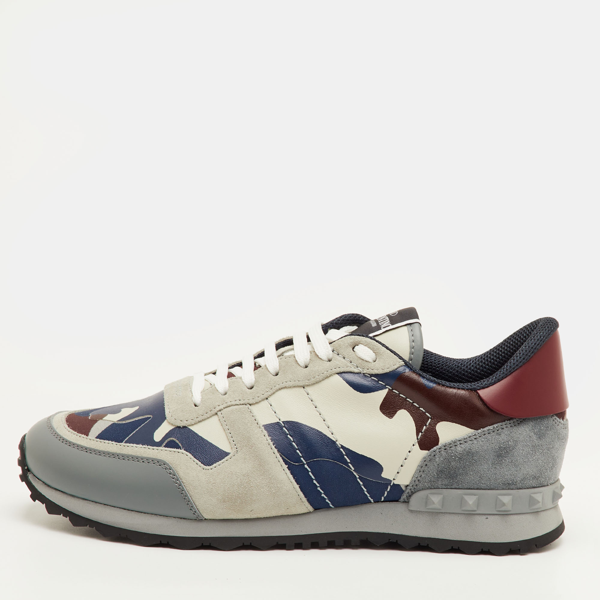 

Valentino Rockrunner Size  Multicolor Camouflage Canvas, Leather and Suede Sneakers