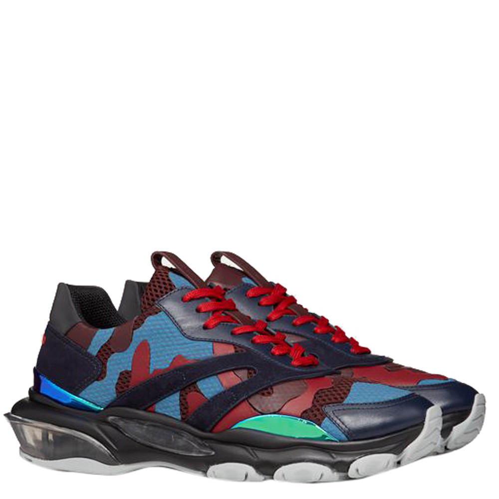 

Valentino Multicolor Fabric and Leather Camouflage Bounce Sneakers Size