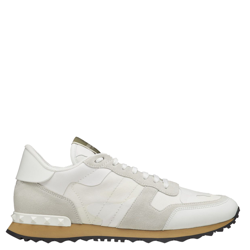 Valentino White Fabric and Leather 