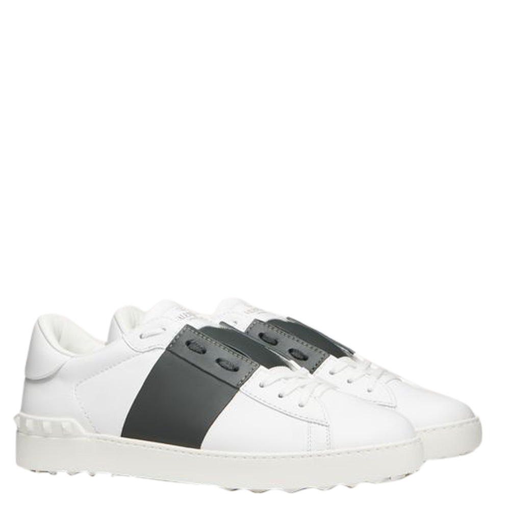 

Valentino Two Tone Leather Open Sneakers Size, White