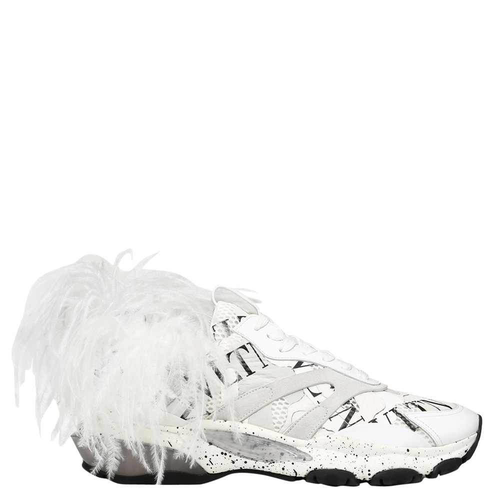 valentino feather sneakers
