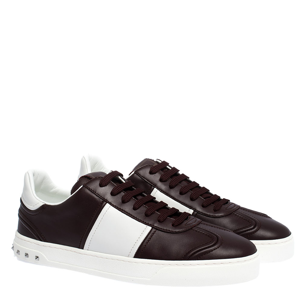 

Valentino Two Tone Leather Flycrew Slip On Sneakers Size, Multicolor