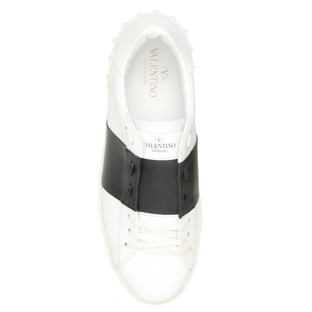 

Valentino Garavani White/Black Leather Open Sneakers Size
