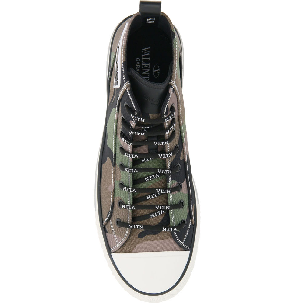 

Valentino Garavani Green Camouflage Vltn Giggies High Top Sneaker Size EU