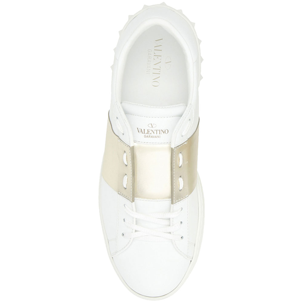 

Valentino Garavani White/Silver Open Sneakers Size EU