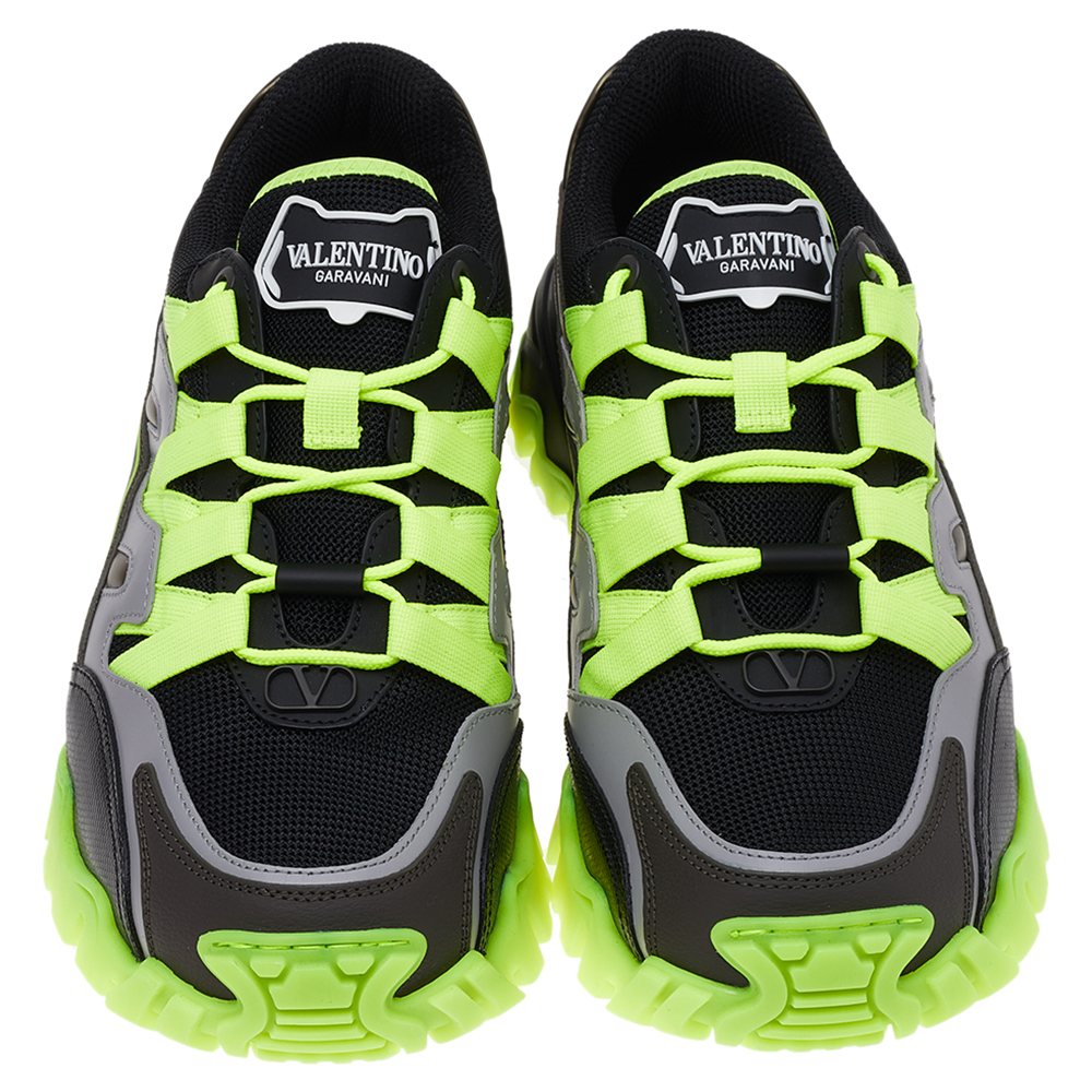 

Valentino Multicolor Mesh And Leather Climbers Sneakers Size EU