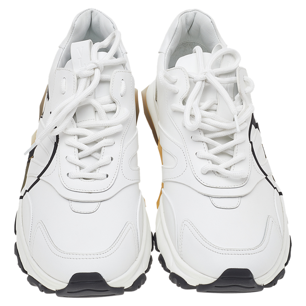 

Valentino White Leather Bounce Low Top Sneakers Size EU