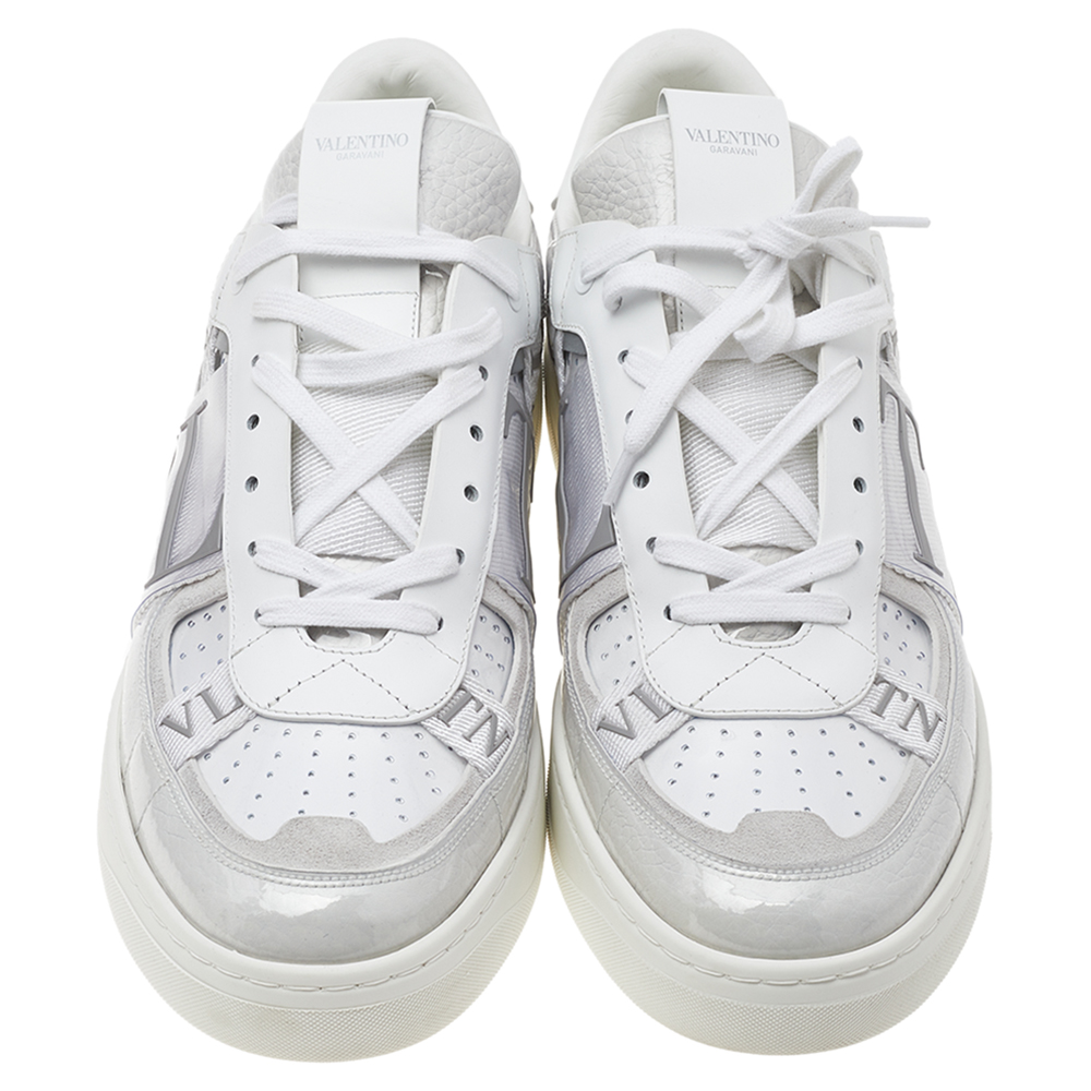 

Valentino White PVC And Leather VL7N Low Top Sneakers Size