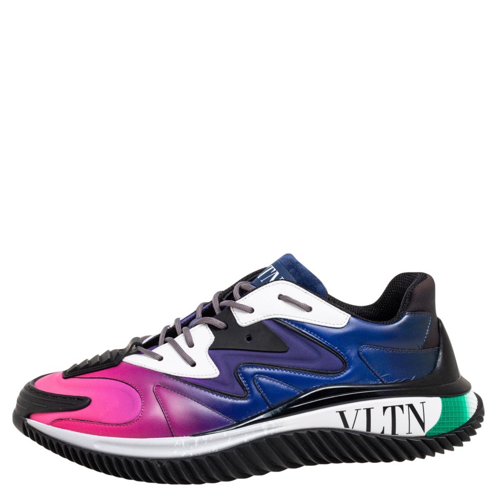 

Valentino Multicolor Neoprene and Leather Wade Runner Sneakers Size