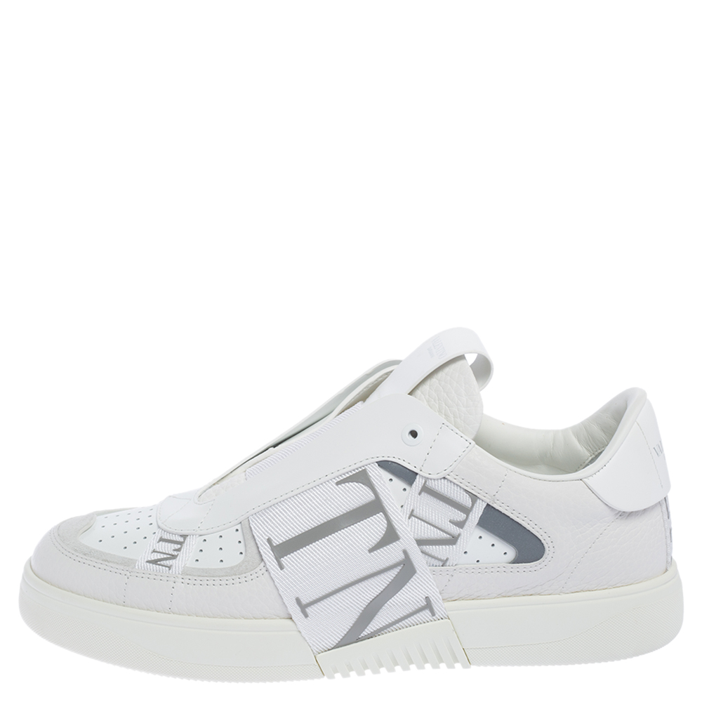 

Valentino Garavani White Leather VL7N Low-Top Sneakers Size