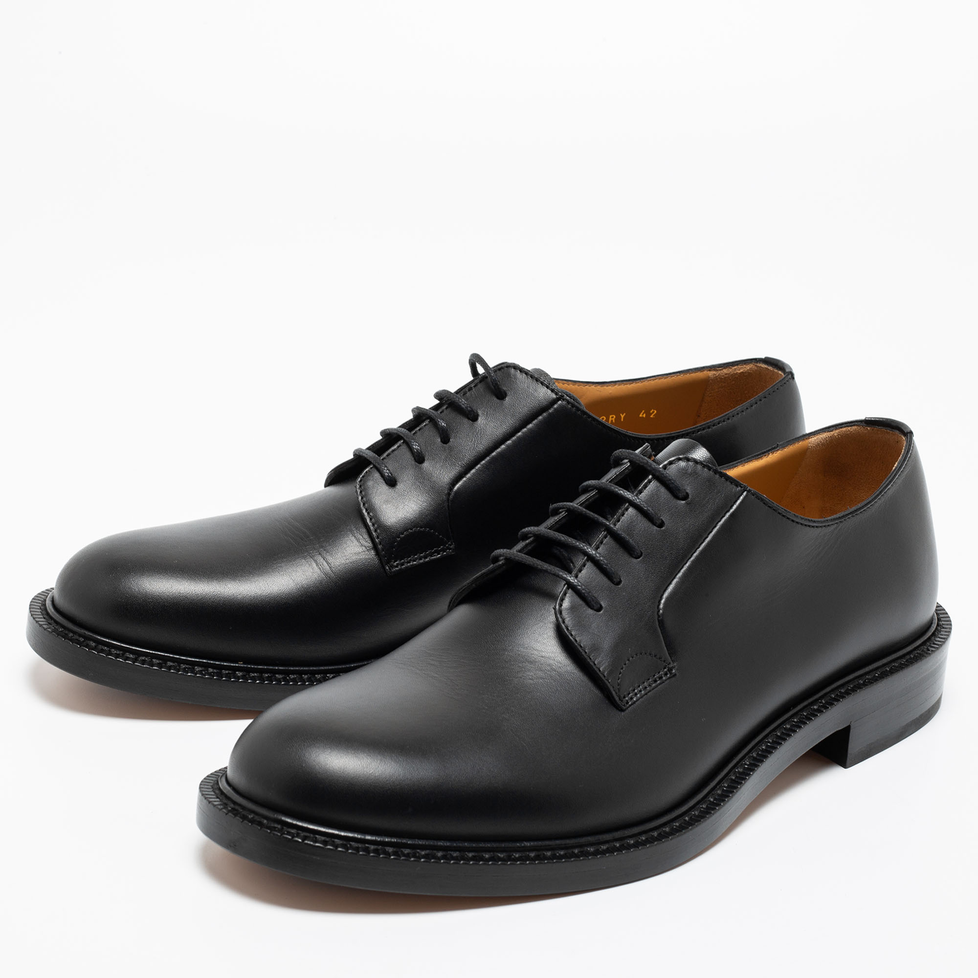 

Valentino Black Leather Lace Up Derby Size