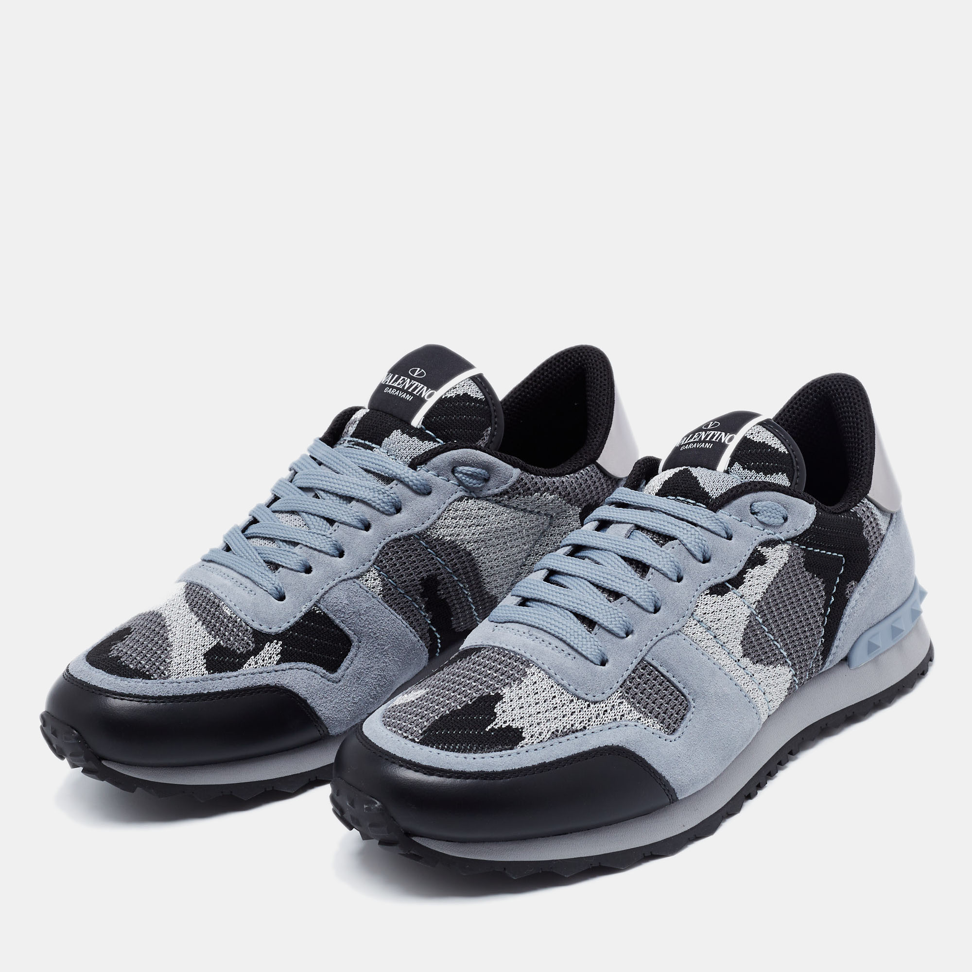 

Valentino Multicolor Mesh And Leather Rockrunner Sneakers Size