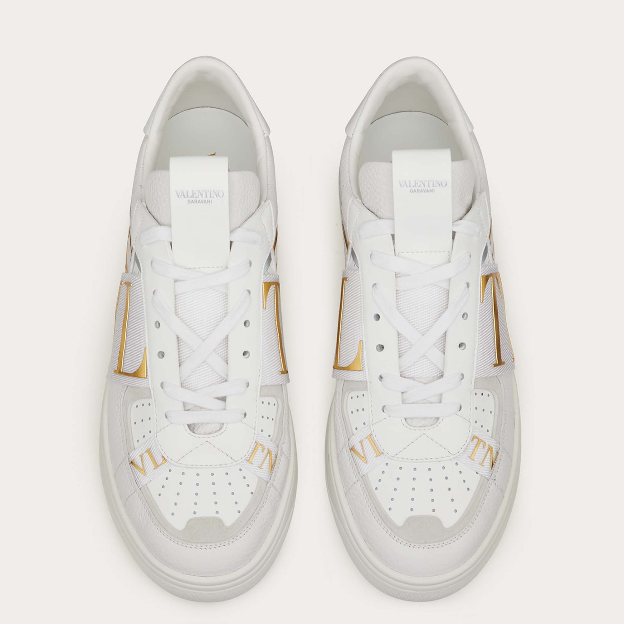 

Valentino White/Gold Leather VL7N Low Top Sneaker Size