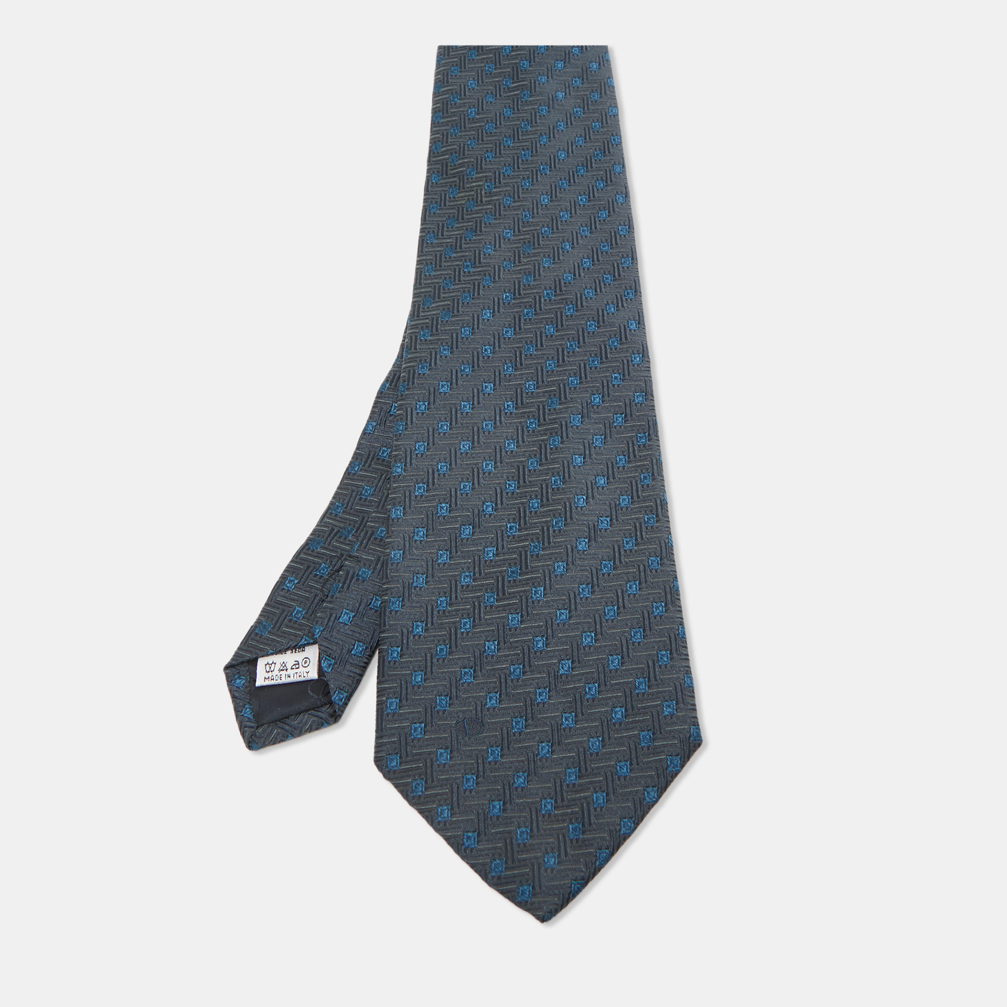 

Valentino Cravatte Blue Patterned Silk Traditional Tie