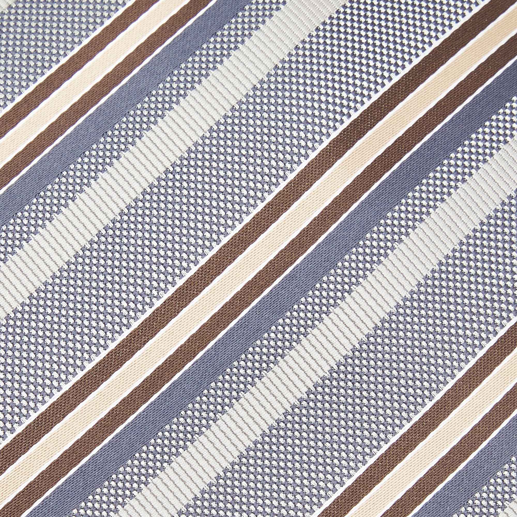 Valentino Vintage Multicolor Diagonal Striped Silk Traditional Tie 