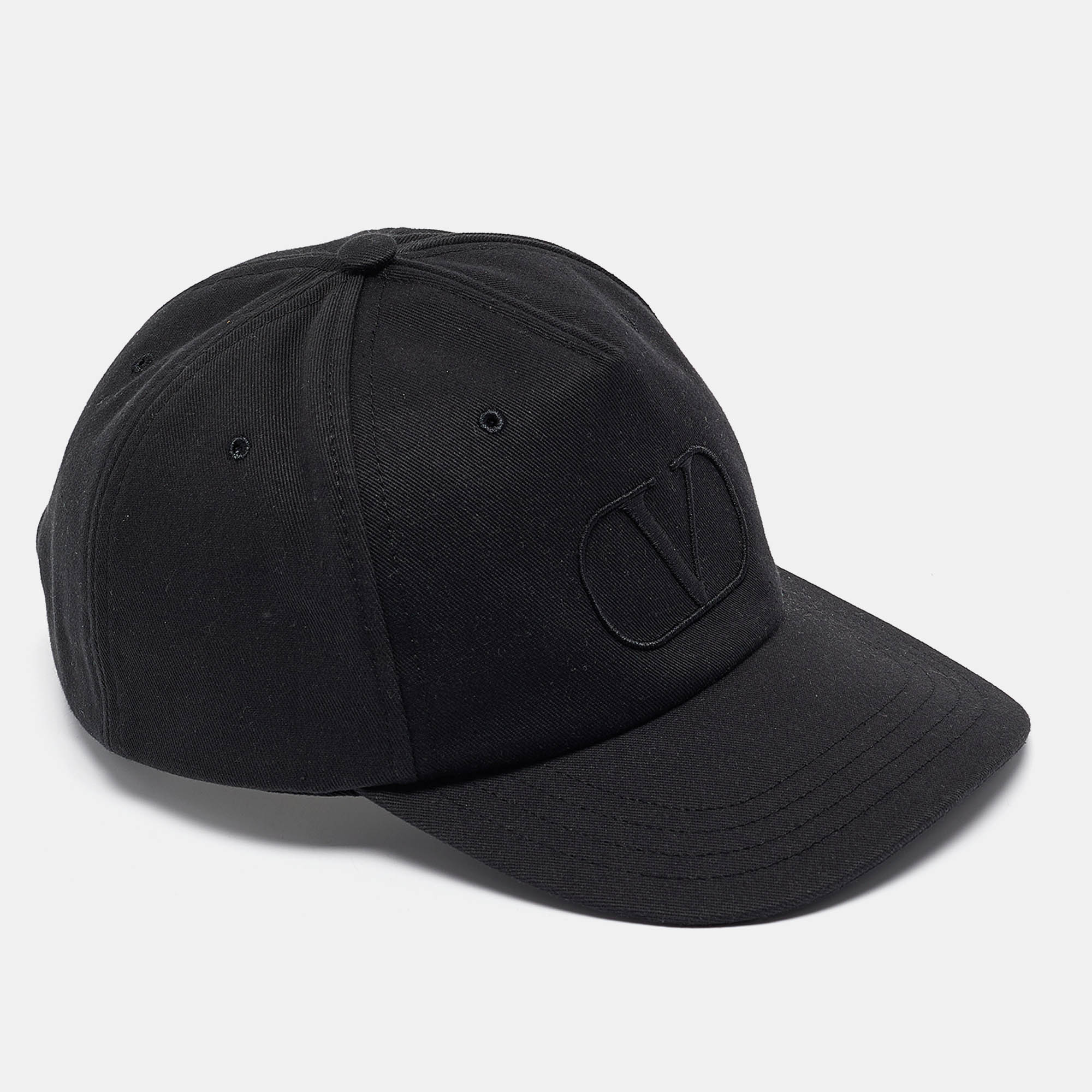 

Valentino Black V-Logo Embroidered Cotton Baseball Cap Size