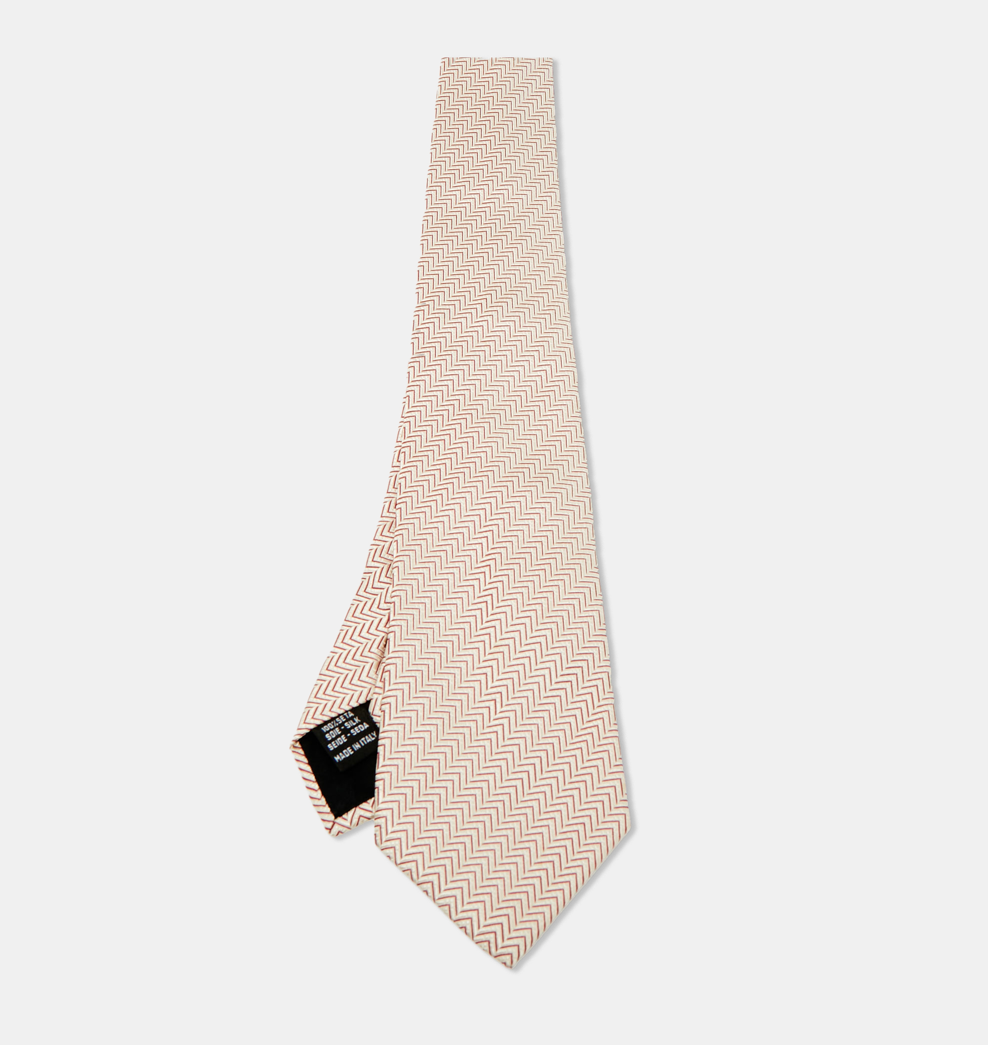 

Valentino Beige Patterned Silk Tie