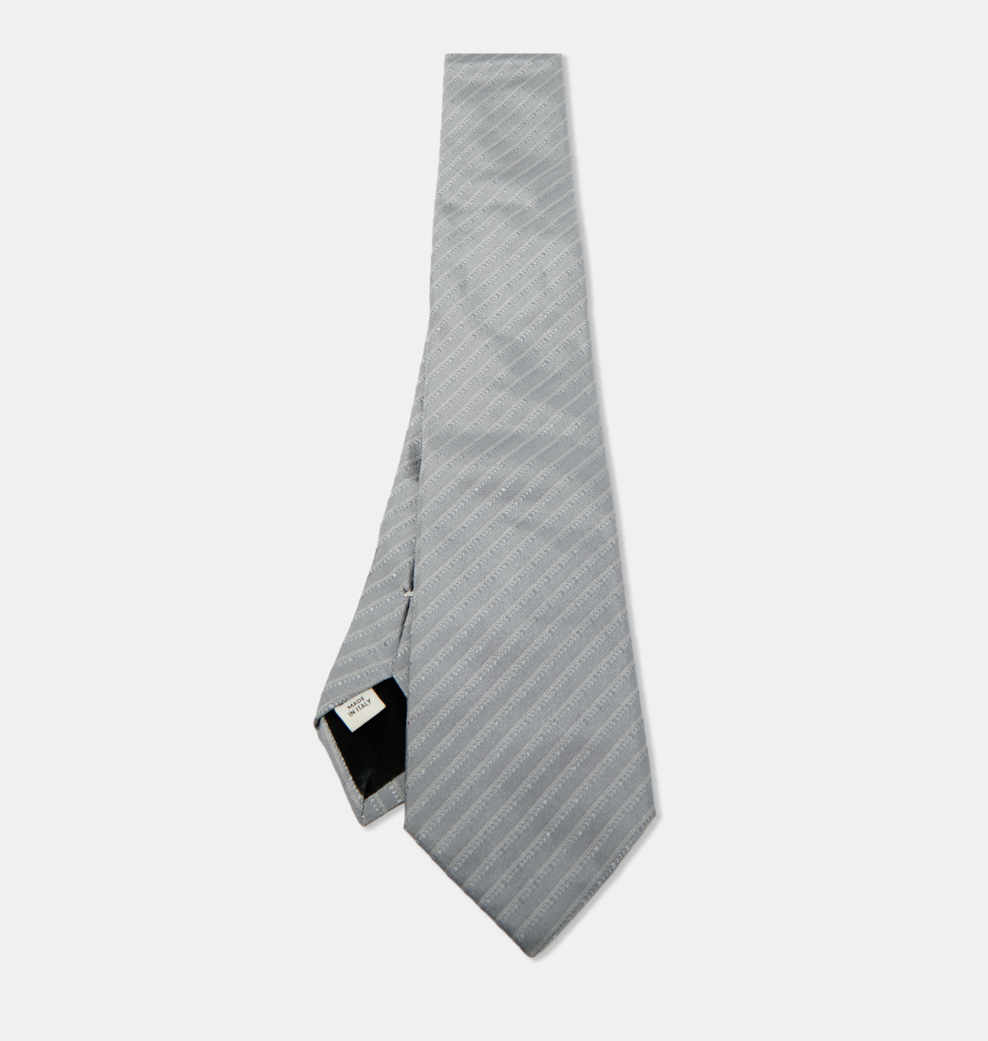 

Valentino Grey Striped Silk Tie