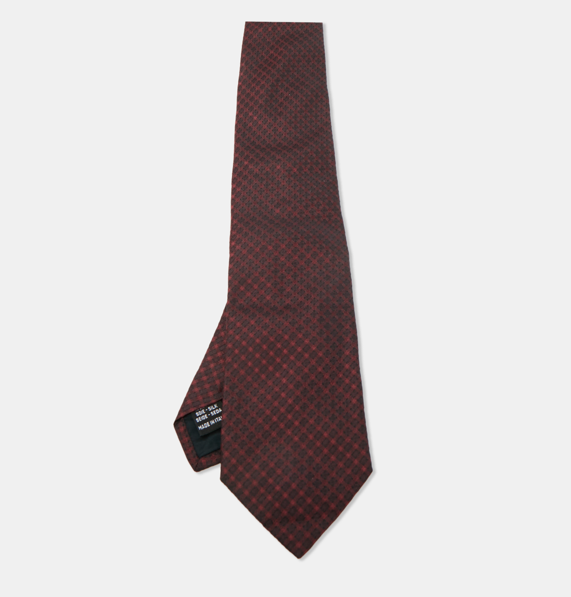 

Valentino Burgundy Patterned Silk Tie