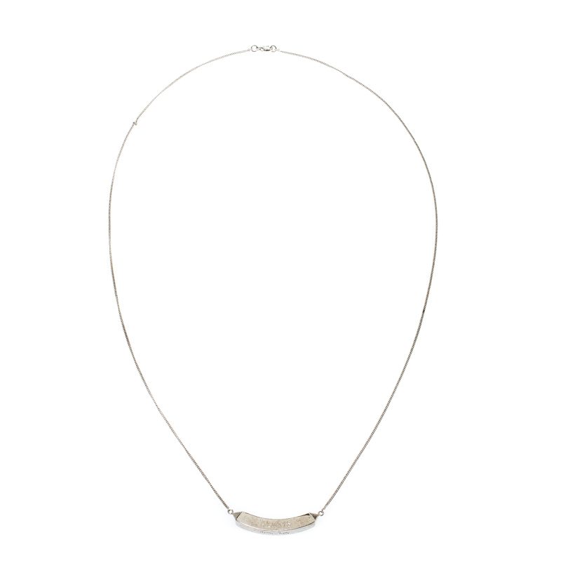 

Valentino Always Silver Tone Pendant Chain Necklace