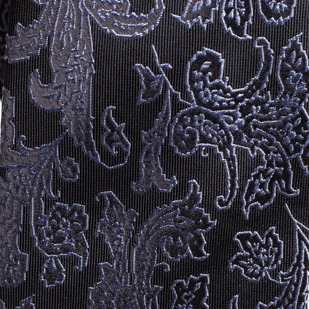 

Valentino Black Floral Jacquard Silk Tie