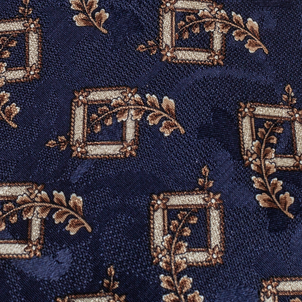 

Valentino Vintage Dark Blue Printed Silk Tie