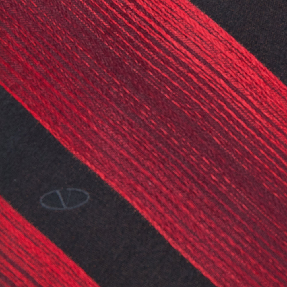 

Valentino Red Striped Silk Tie