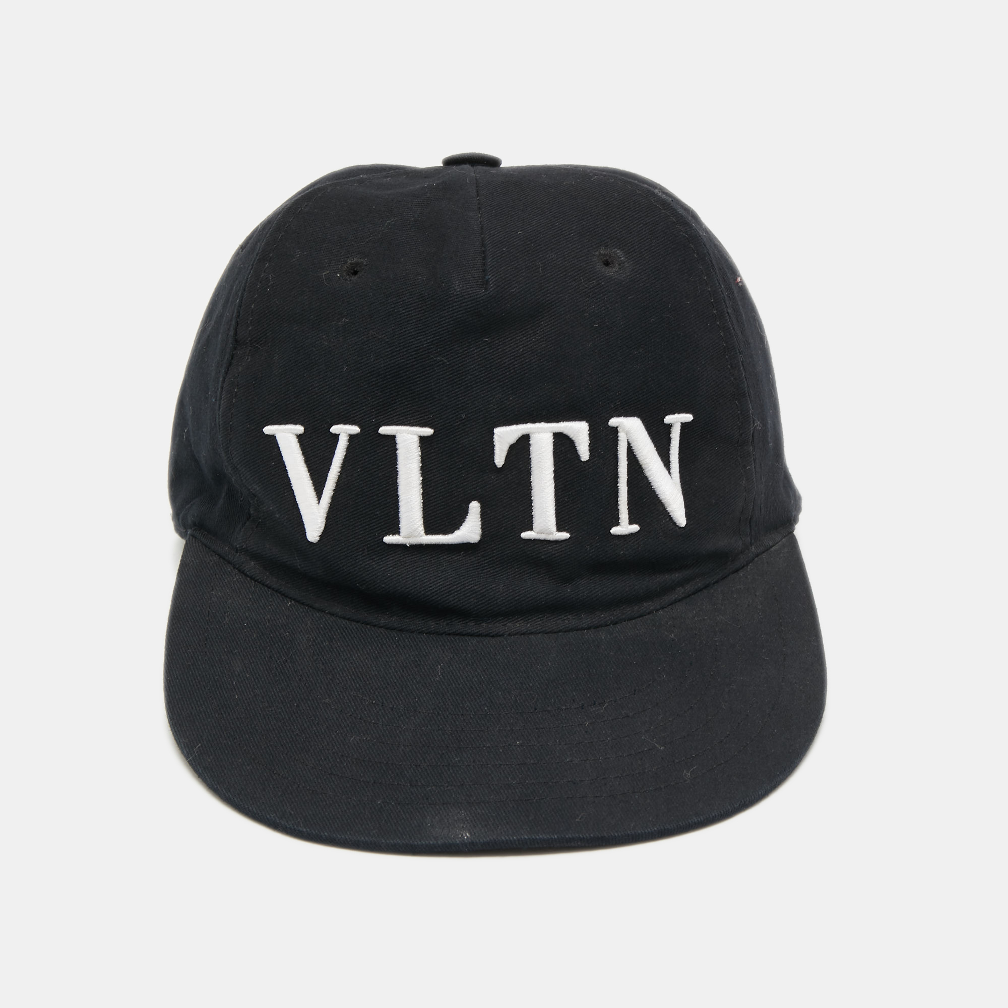 

Valentino Black VLTN Print Cotton Baseball Cap