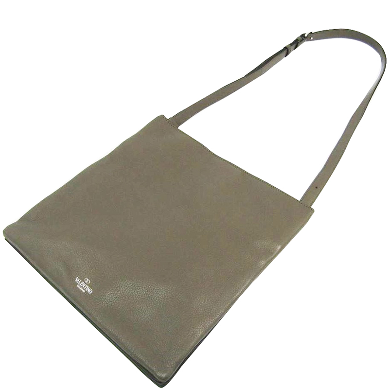 

Valentino Khaki Leather Messenger Bag, Brown