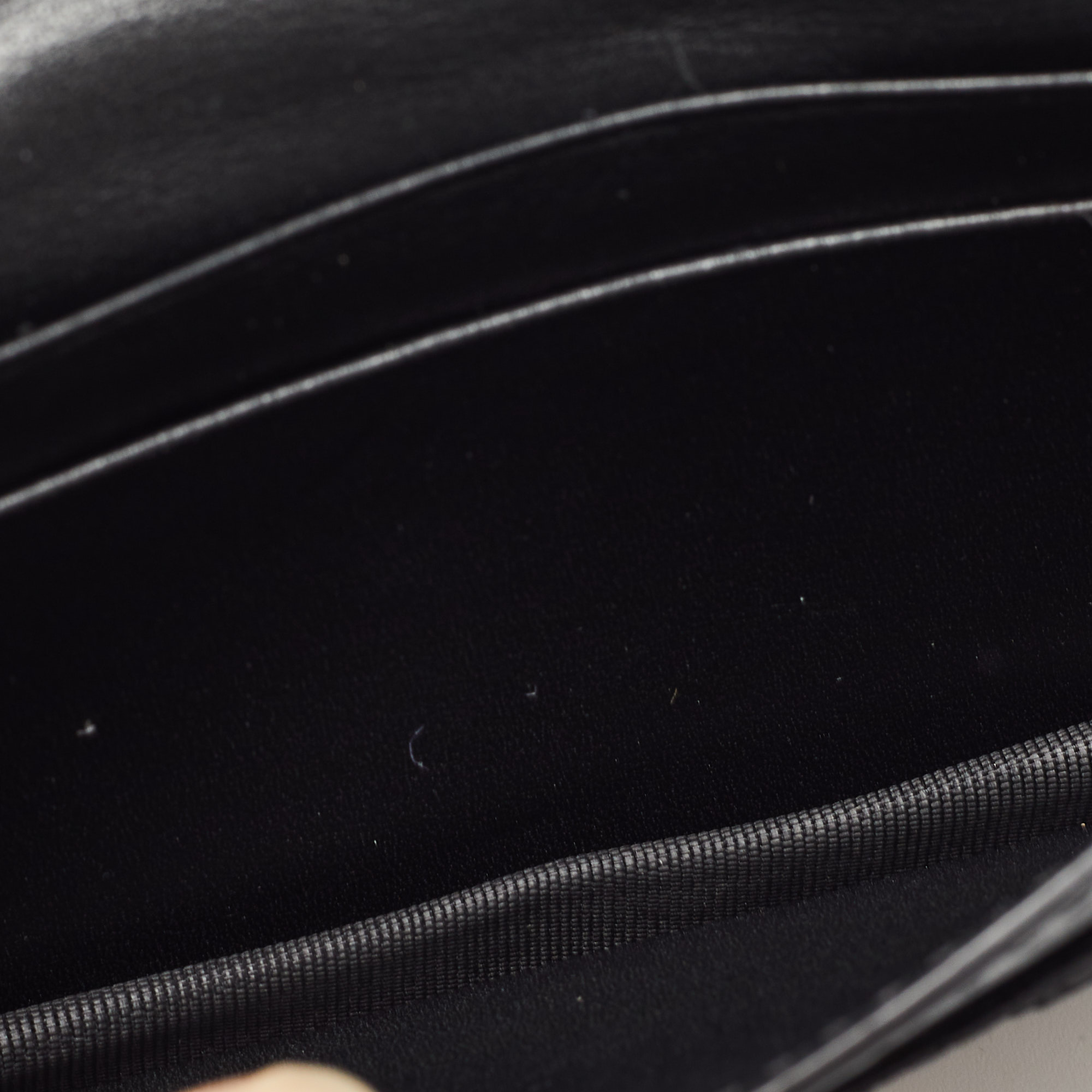 

Valentino Black Leather Star Patch Flap Card Case