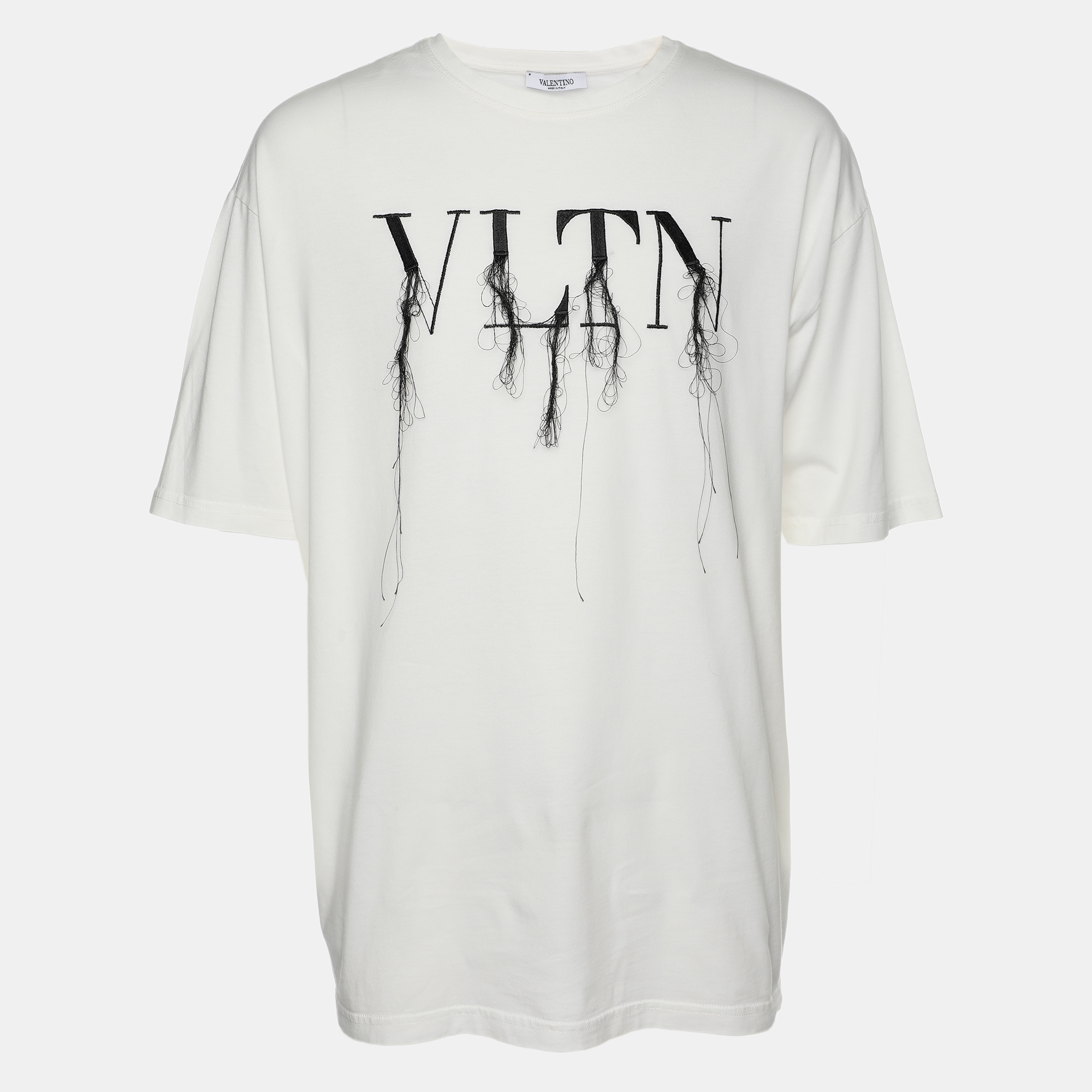 

Valentino White Cotton VLTN Logo T-Shirt L