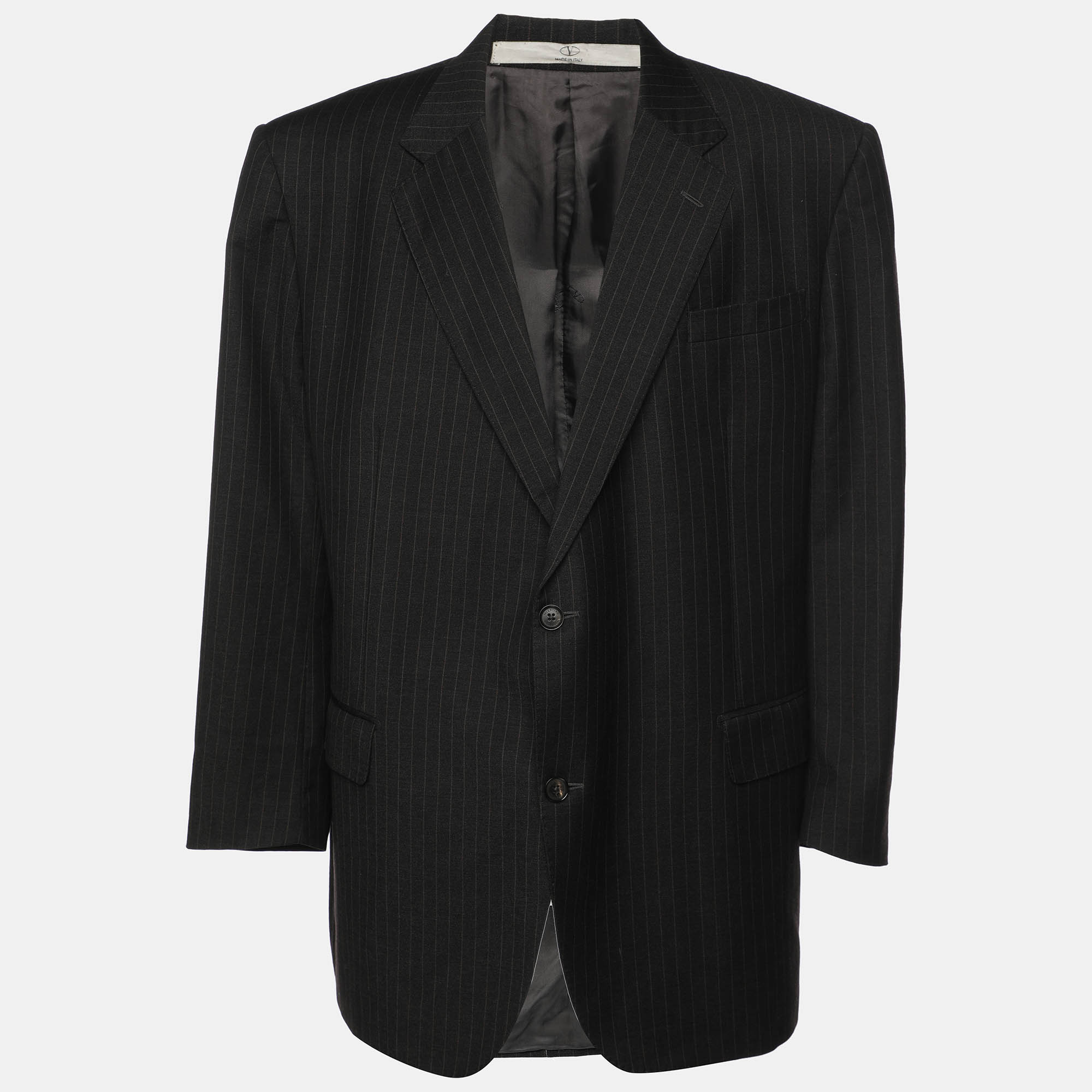 Pre-owned Valentino Black Wool Single Breasted Blazer 6l