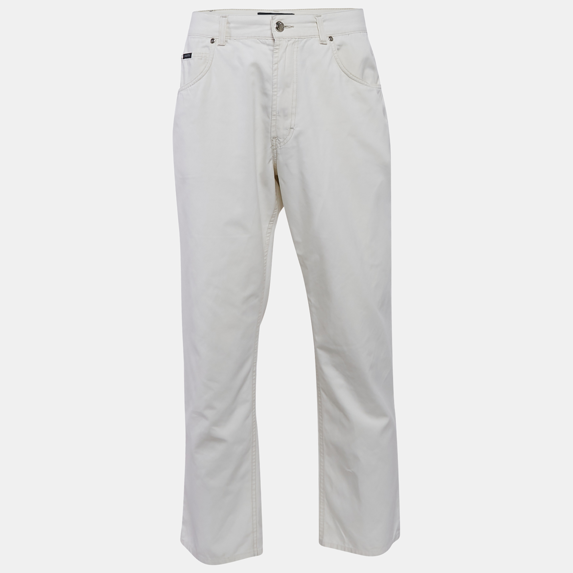 

Valentino Off-White Cotton Pants XXL