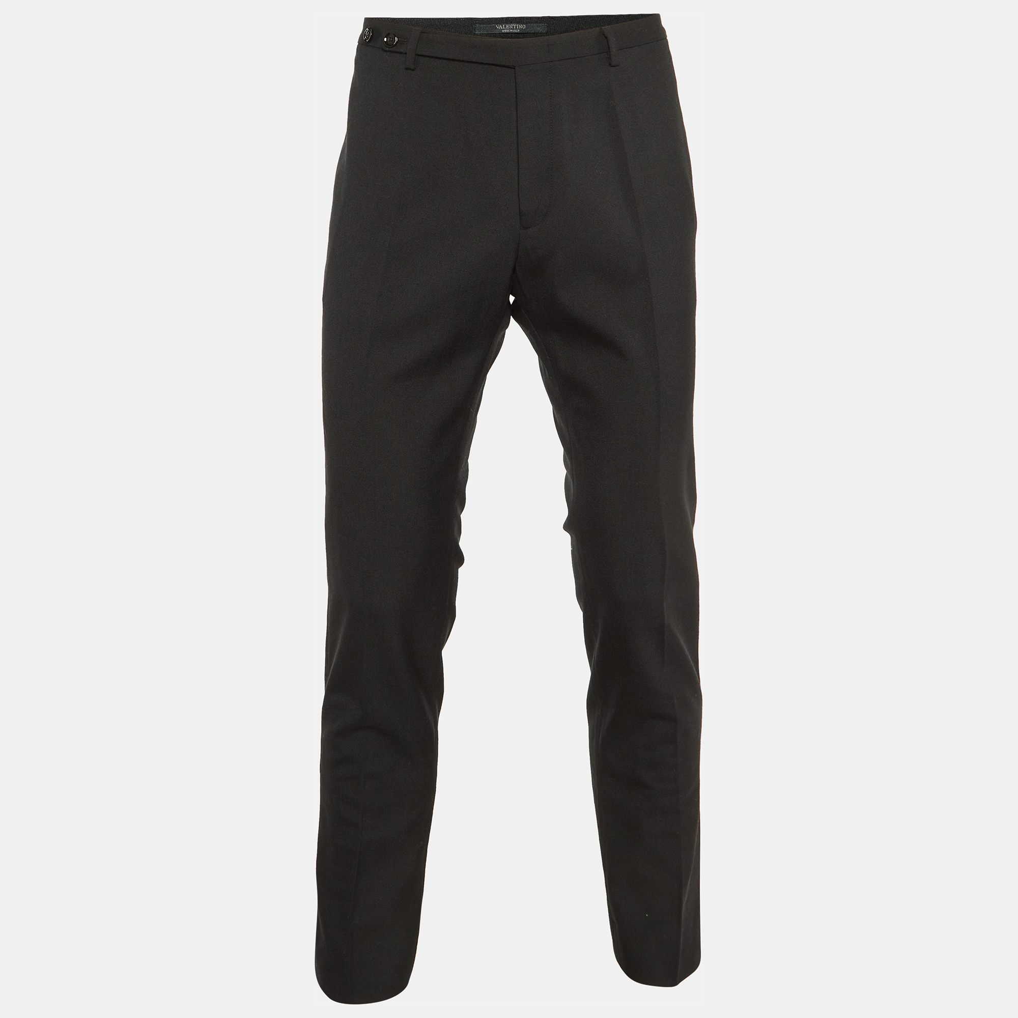 

Valentino Black Wool Tailored Trousers M/Waist 33"
