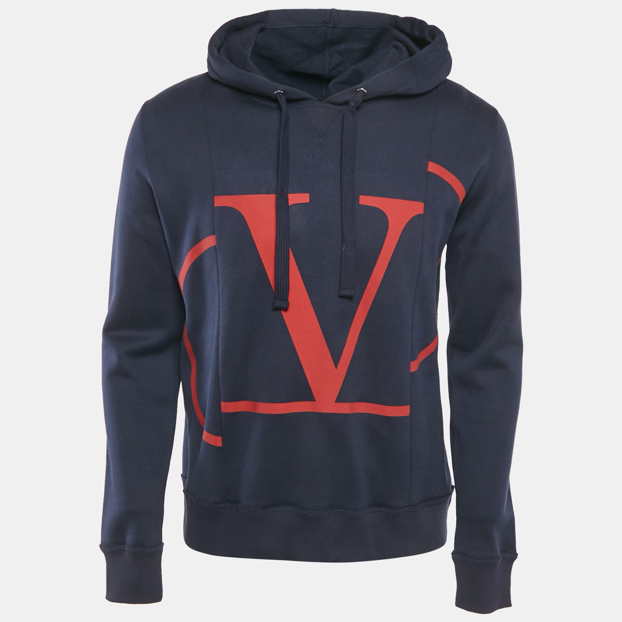

Valentino Blue Logo Print Cotton Hooded Sweatshirt XS, Navy blue