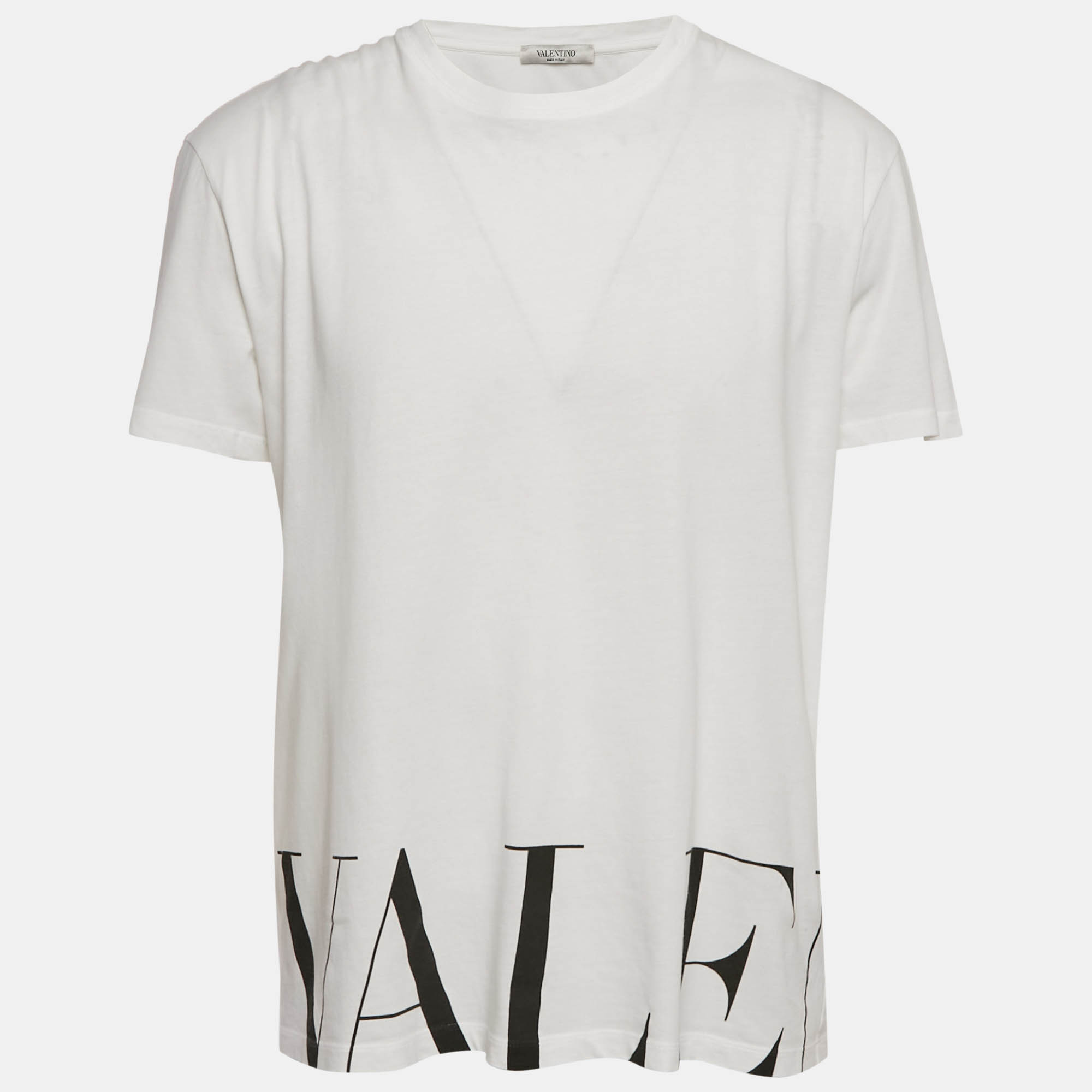 

Valentino White Logo Print Jersey T-Shirt XL
