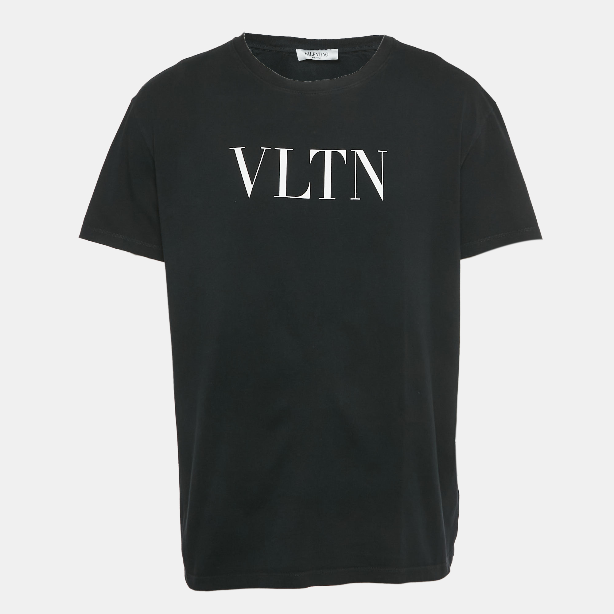 

Valentino Black Logo Print Cotton T-Shirt XL