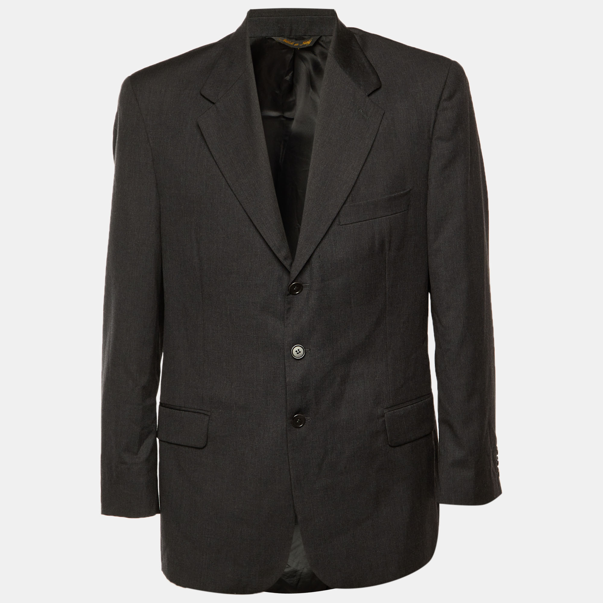 

Valentino Grey Wool Single Breasted Blazer XL